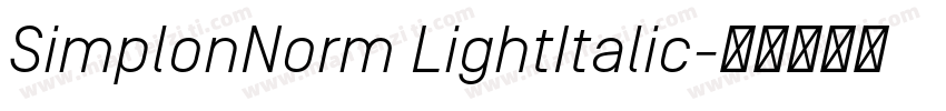 SimplonNorm LightItalic字体转换